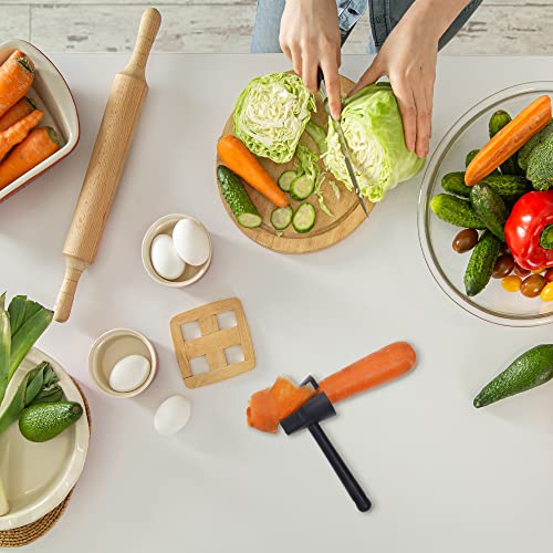 Txin Carrot Curler And Peeler, Black Carrot Spiral Shred Slicer Root Vegetables Fruits Slicer Sharpener Garnishing Tool #TOP3