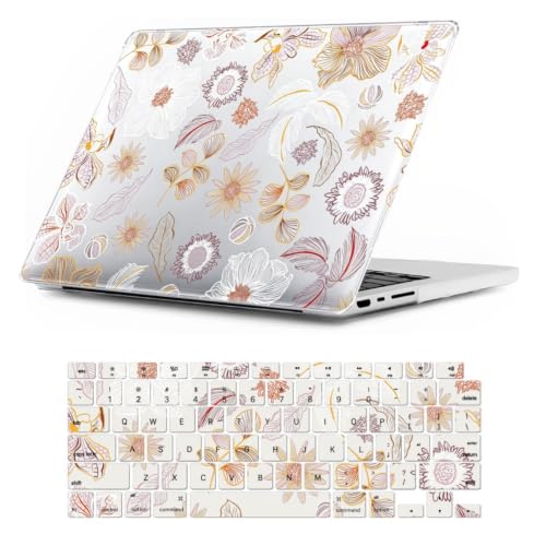Carcasa MacBook Pro 15 con Touch Bar rígida que protege tu teclado e incluye diseño de flor