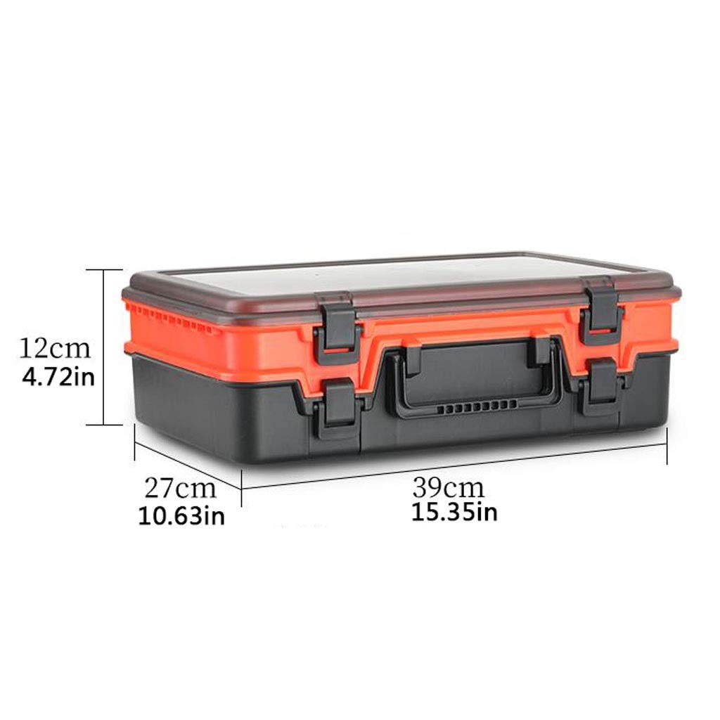 Contenitore per esche Scatola multifunzionale for ami da pesca Scatola portaoggetti Scatola porta attrezzi speciale Scatola for esche in plastica Scatola for esche finte a doppio strato Scatola for ac