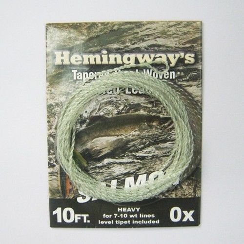 Riverruns Hemingway's Tapered Hand Woven furled leader -Salmon and Switch 10ft 0X