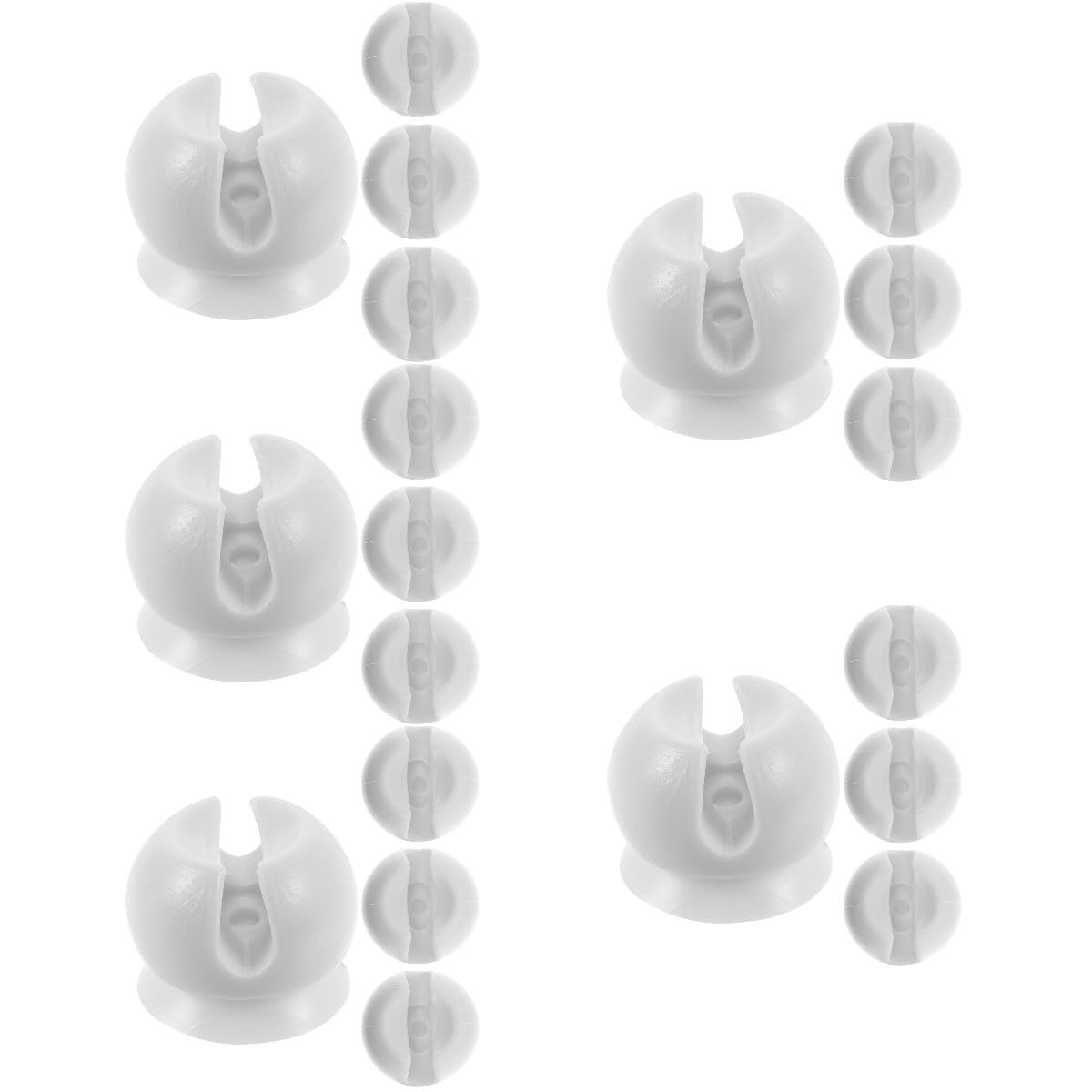 MAGICLULU 20 Piezas Soporte de Cepillo de de succión Soporte para Cargador de Cepillo de Soporte para Cepillo de almacenaje baño Almacenamiento baño el plastico