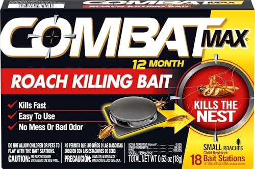 Combat Max 12 Month Roach Killing Bait, 18 Count