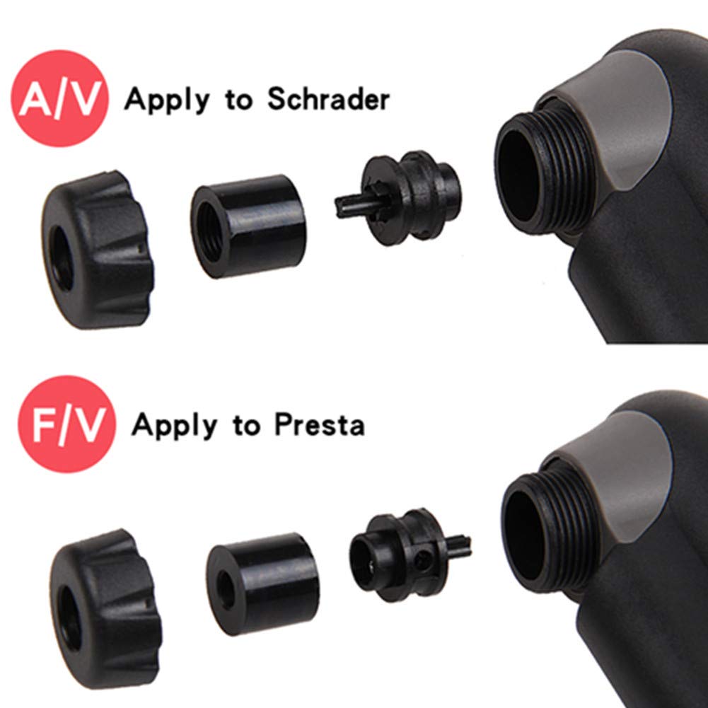 Pompa GIYO Telescopica Metallo Mini Pompa Per Bicicletta Pompa Per Gonfiare Pneumatici Bici - Valvola Schrader E Presta, Portatile, In Metallo, Fino A 80 PSI, Per MTB Pompa Con Leva Di Bloccaggio