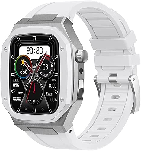 Bracelet en silicone et coque antichoc Apple Watch 45mm en alliage de protection robuste