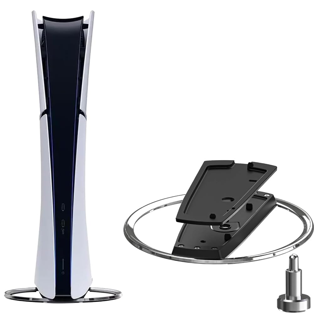 yantralay 2 in 1 Vertical Stand for PS 5 / PS 5 Slim Consoles Non-Slip Base Mount for PS 5 Accessories, for PS5 / PS5 Slim Digital & Disc Version.
