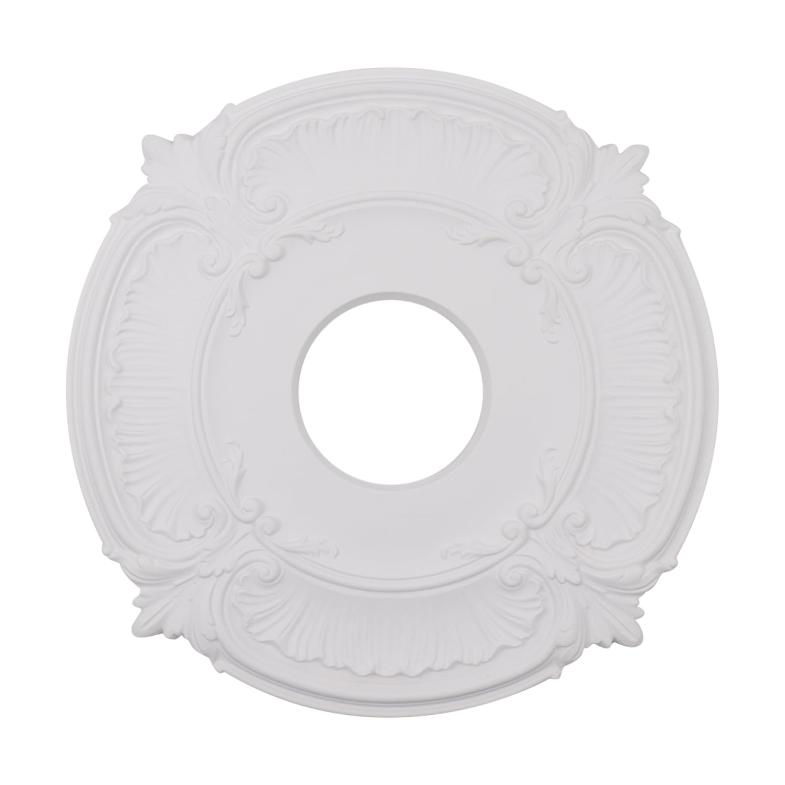 Antrader 2Pcs PU Ceiling Medallion Decorative Trim Ring,12"OD x3"ID,White — Amazon image 5