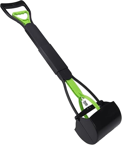 Recogedor grande para pasear perros al aire libre, recogedor de excrementos irrompible con mango largo, plegable, herramienta de recogida de