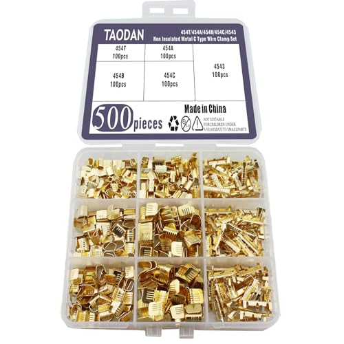 Kit de 500 abrazaderas tipo C para organizar y asegurar el cableado interno de computadoras 3