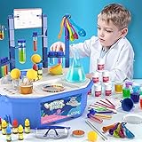 SNAEN Super Lab Science Kit with 30 Magic Scientific Experiments,STEM Education Toys for Kids Ages 3+,Build A Chemistry Station, Homeschool, Deluxe 110 Piece Set