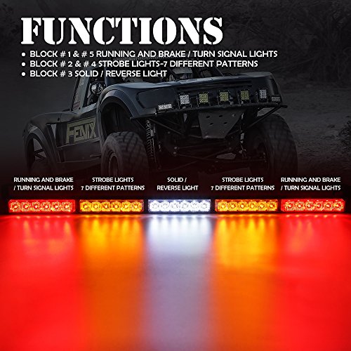 Image of Xprite 30 inch LED Chase Light Bar with Brake Reverse Signal for Polaris RZR | Fit 1.75-2 inch Roll Cage Compatible with Polaris RZR XP 1000 900 Can-am X3 UTV ATV SXS Yamaha 4x4 Trucks -RYWYR