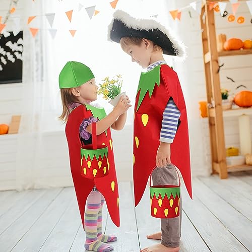Disfraz completo de fresa para niños Suhine 3 piezas miniatura 5
