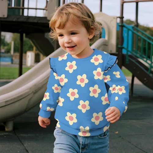 Kids Sweatshirts Toddler Long Sleeve Shirt Girl Clothes Ruffle Pullover Cute Tops for Winter3