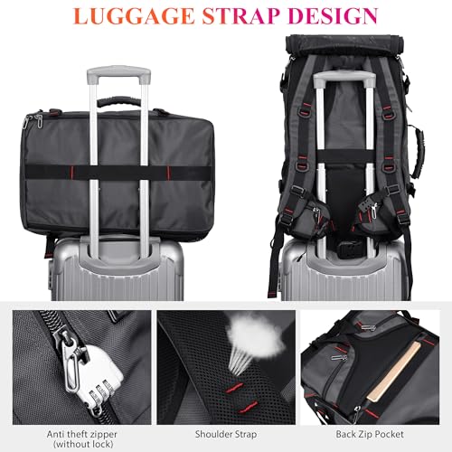Image of WITZMAN Carry on Travel Backpack for Men Airline Approved Convertible Nylon Luggage Backpack