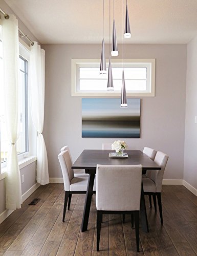 LightInTheBox Pendant Light Fixtures Ceiling Mount 5-Light Pendant Ceiling Fixture Modern Chrome Chandelier Raindrop Lamp White Metal Acrylic for Living Room Dinning Room Bedroom