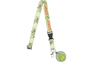 Bioworld The Grinch Lanyard with Rubber Character Charm