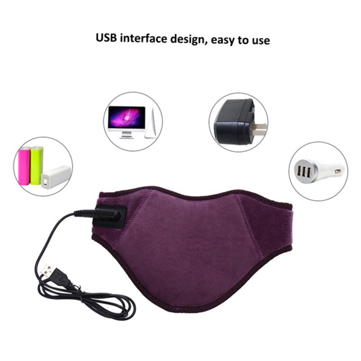 GLEAVI 3 Piezas Protector De Cuello Morado Cinturón De Calefacción Para El Cuello Almohadilla Térmica Eléctrica Cinturón Calentado Collarín Púrpura Maquillaje Tonos Terrestres
