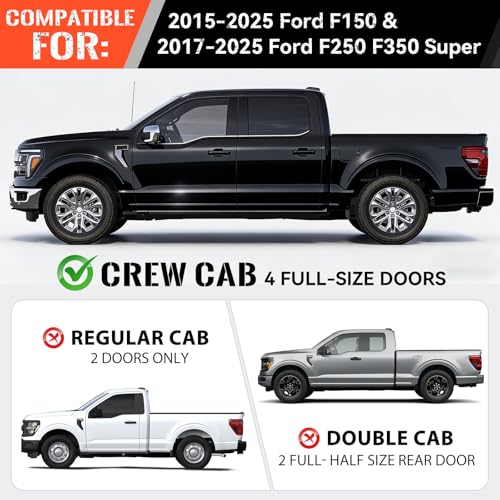 Estribos para Ford F150 F250 F350 F450 F550 2015-2025 miniatura 5