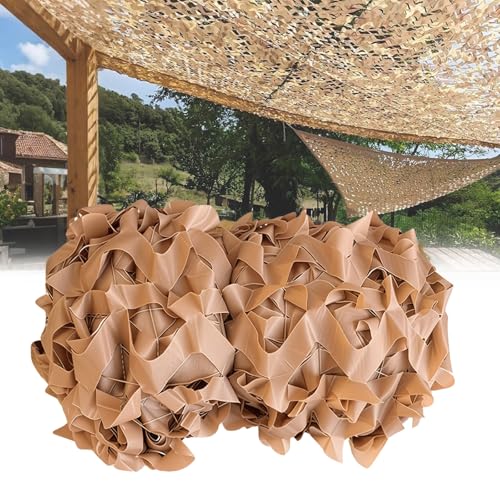 Genérico Red De Camuflaje Militar 1.5 2 3.0 4 6 8 10 12 15 m Malla De Camuflaje Reforzada, Red De Sombra Caza para Interior O Exterior(8×8 (m) / 26.2×26.2 ft)