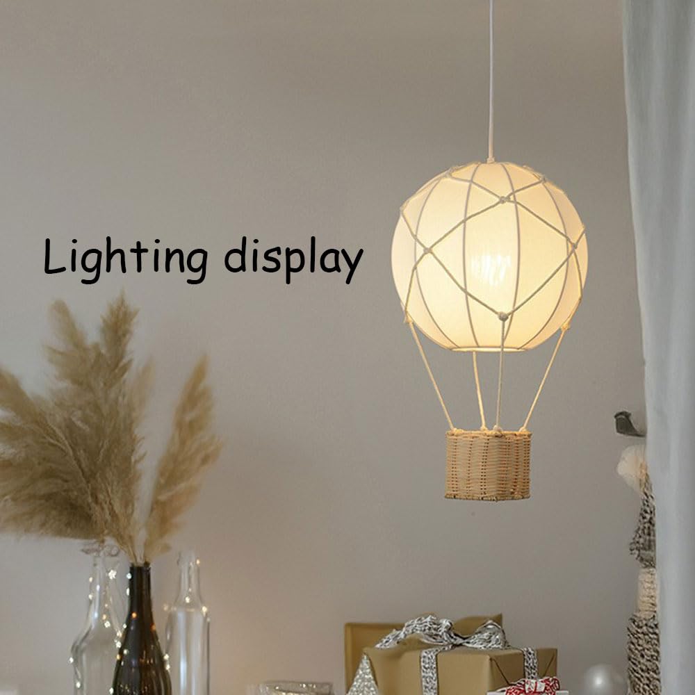 Lampadario per cameretta dei Bambini Montessori Decorazione Semplice e Creativa per la testiera della Camera da Letto di Bambine e Bambini, a Forma di Mongolfiera