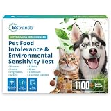 5Strands Pet Food Intolerance & Environmental Sensitivity Test, at Home Gut Health Test for Dogs & Cats, 1100+ Items Tested, Pet Health Check, Results in 4 Days, For All Ages and Breeds