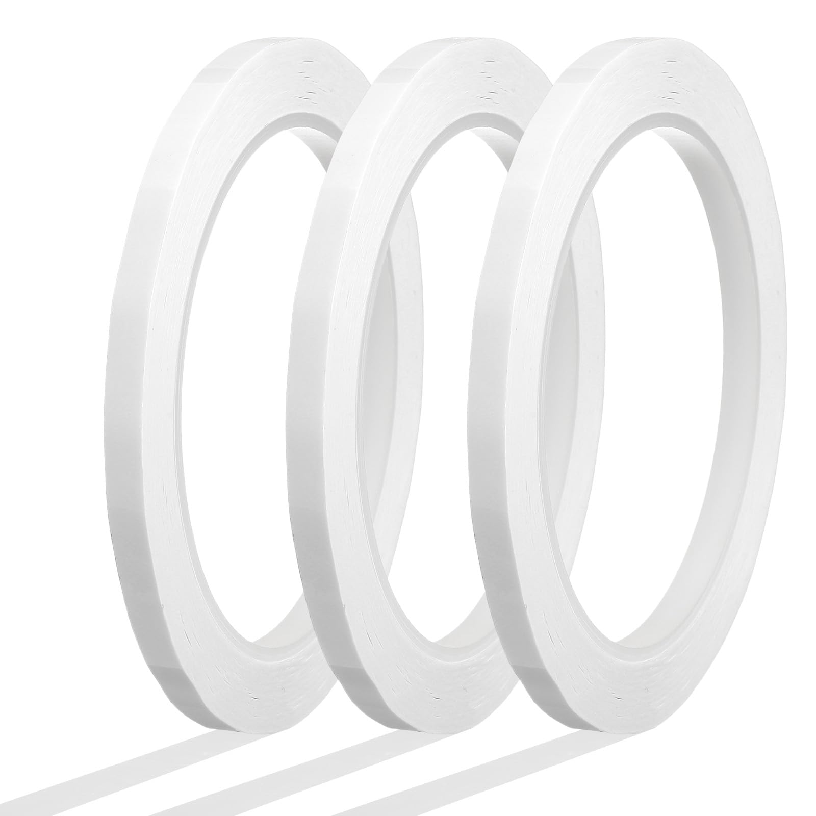 sourcing map Whiteboard Tape 6mm x 66m Pinstripe Graphic Chart Line Grid Marking Tapes for Classroom Office Dry Erase Board Art, White, Pack of 3 โ image 1