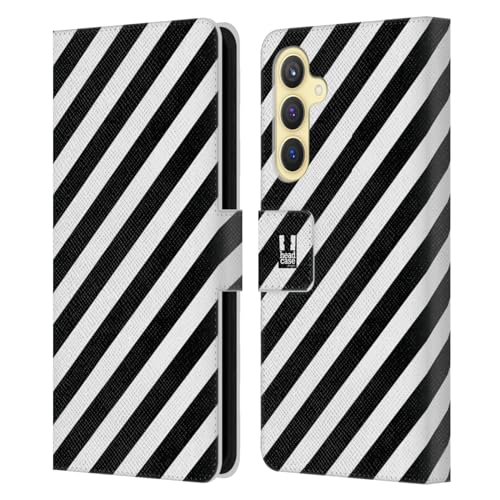 Carcasa de cuero para Samsung Galaxy S23 FE 5G con diseño de cebra