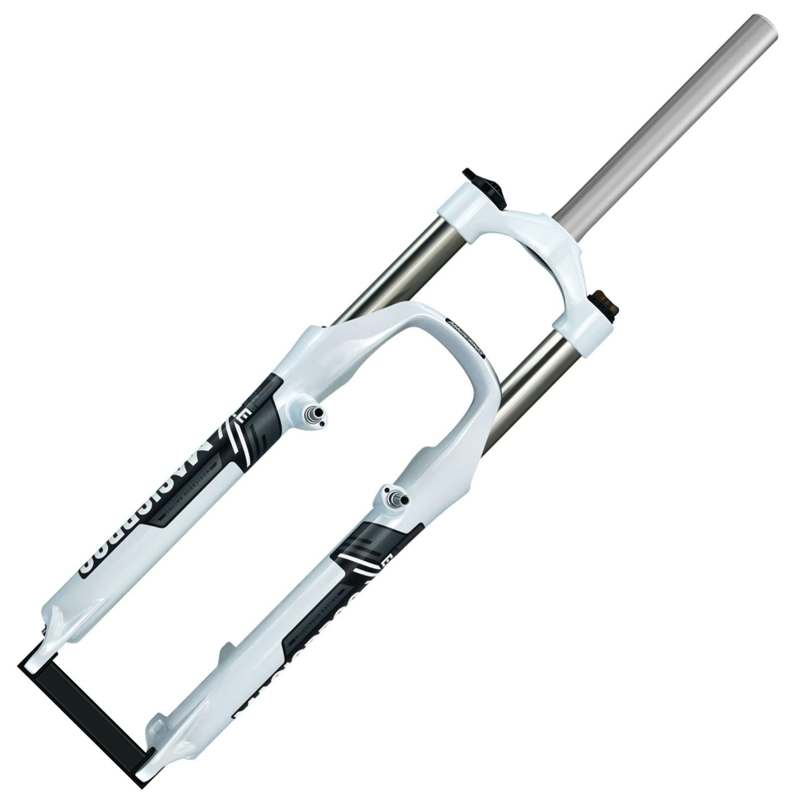 Widelec amortyzowany MTB 26 cali ze stopu aluminium mechaniczny widelec prosta rura kontrola ramion rower górski widelec tarcza/hamulec V QR 9 mm podróż 100 mm 1-1/20.3 cm C, 66.0 cm