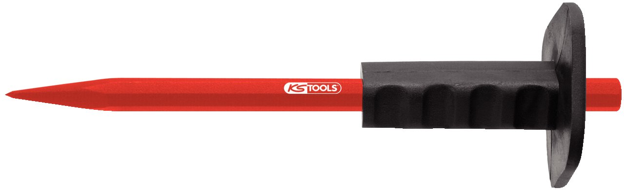Ks Tools 16 X 250Mm Pointed Chisel With Hand Grip