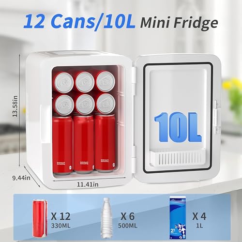 Image of KILIG Frio Mini Fridge | Portable Cooler & Warmer | 240V AC & 12V DC Power for Home & Car | Smart Temperature Control | Perfect for Food & Beverages, Travel, Skincare, Medicine | White (Frio)