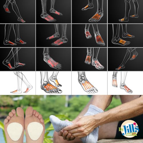 Image of Dr. Jill's Foot Pads, Latex Free, YJ10-2048, Metatarsal Pad 1 /8 inch Felt (12 Pack) Ball of Foot Pad