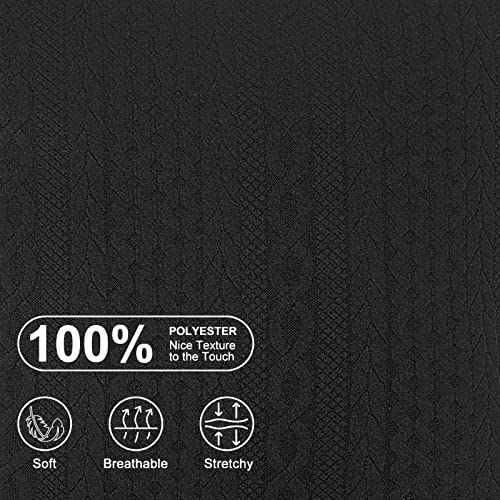 Cikary Decorative Throw Pillow Covers 18X18 Set Of 2 For Sofa Bed With Raised Twisted Rope Pattern, Stretchy Embossed Couch Pillow Covers, Black #TOP1