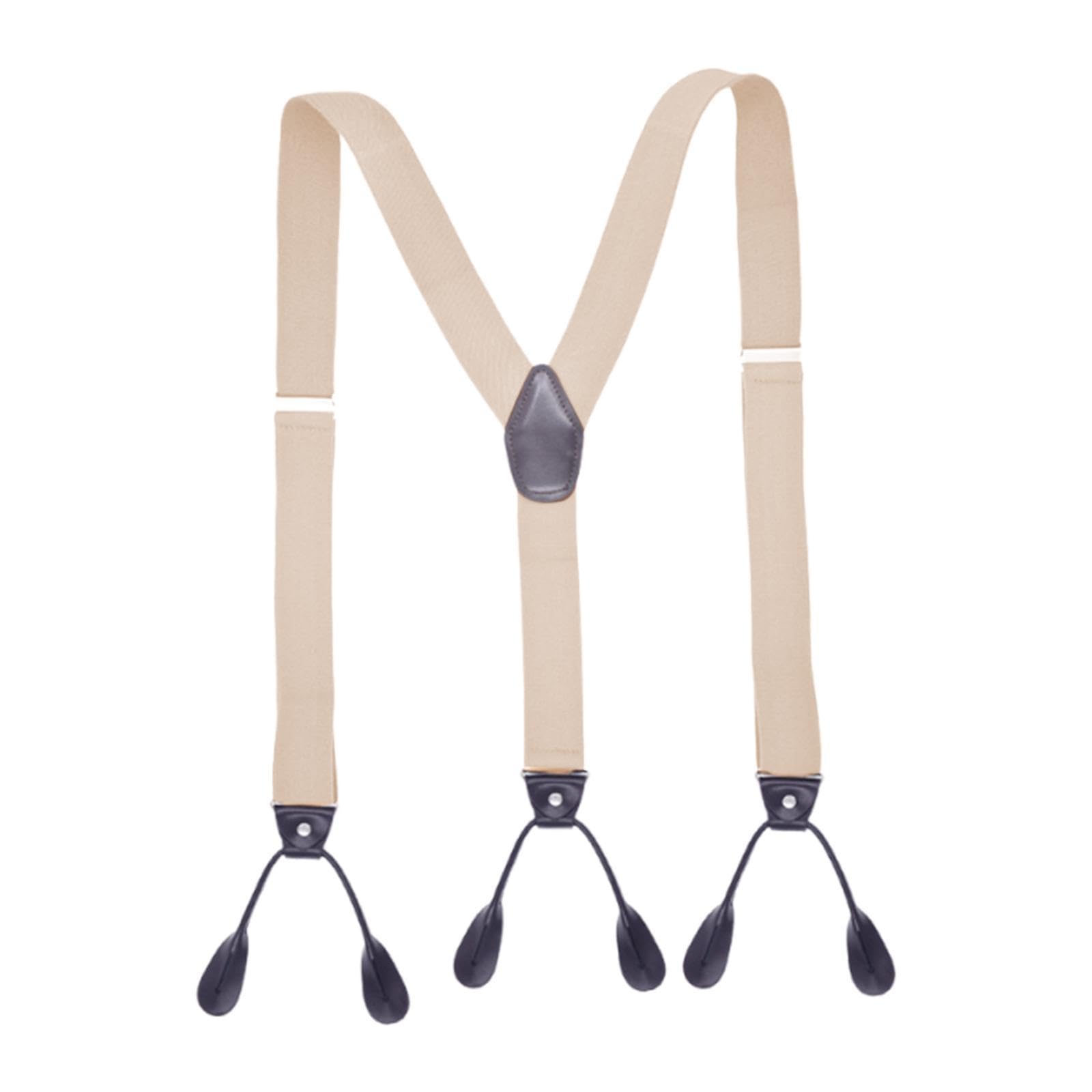 Button End Suspenders Tuxedo Adjustable Straps Elastic for Shorts| Braces| Mens Accessories |Clothing Shoes &-image-48