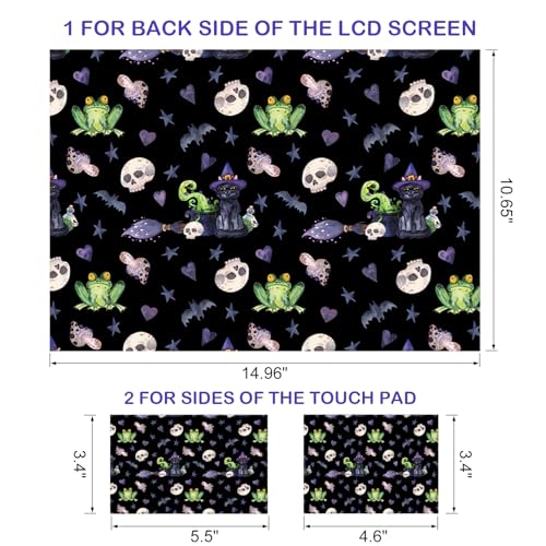 Image of DINKY 15.6 inches Laptop Skin Sticker Netbook Universal Reusable Protector Cover Decal Fits 13 13.3 14 15 15.4 15.6 inch Laptop Protector Notebook (Skeleton Frog)