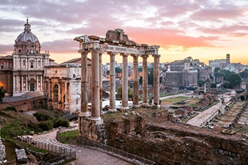 Sunrise Roman Forum Rome Italy Italian Photo Photograph Beach Sunset Palm Landscape Pictures Ocean Scenic Scenery Tropical Nature Photography Paradise Cool Wall Art Print Poster 36x24