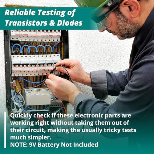 Image of Excelta Pocket Transistor & Diode Tester, Continuity Check, Made in USA (9V Battery Not Included), Professional