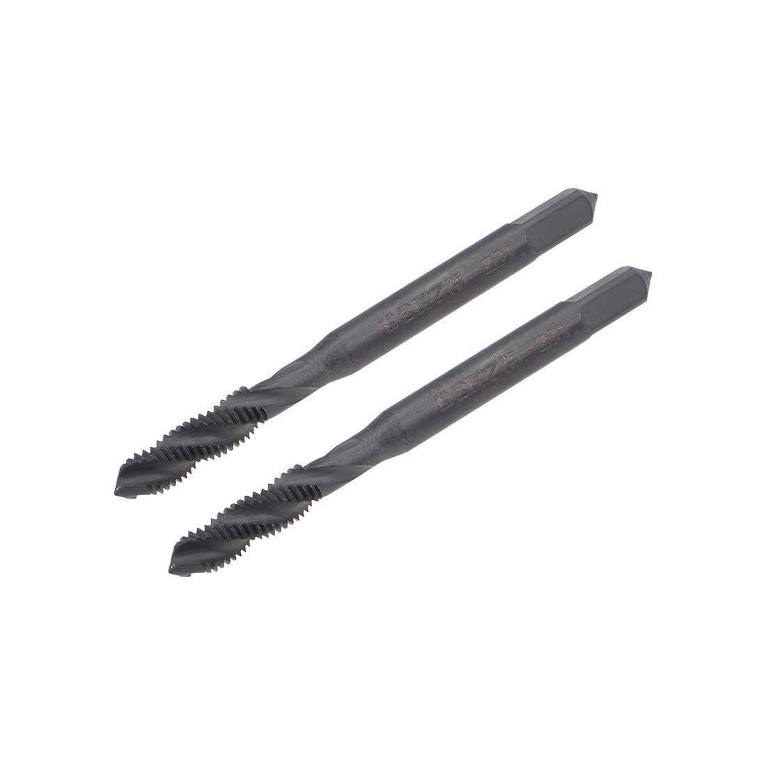 sourcing map Metric Spiral Point Machine Screw Tap M5 Thread H2 Nitriding High Speed Steel 2pcs