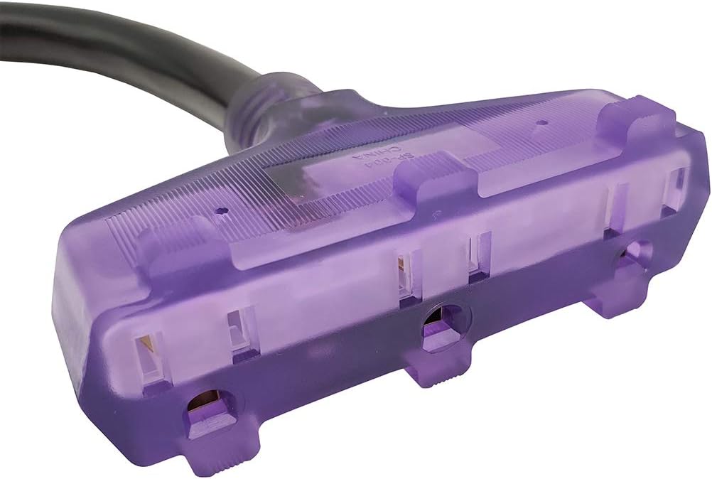 Parkworld 61469 Dryer Adapter Cord, 220V/250V to 110V/125V Power Converter, Dryer 3-Prong 10-30P Male to (3) 5-15R Female Household Tri Outlet with Lighted, Output 125V, 14 inch
