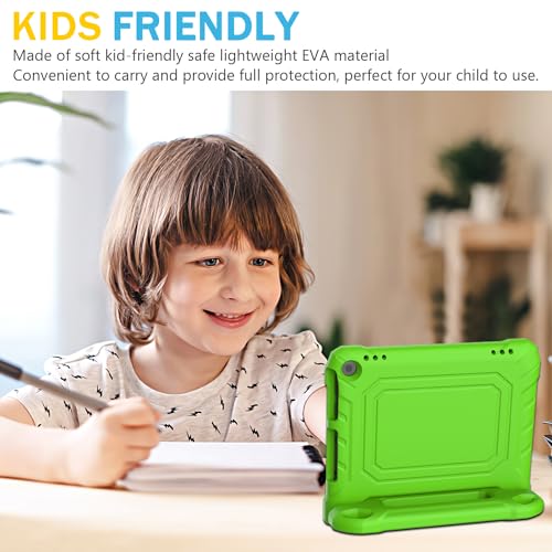 Image of DJ&RPPQ 8in Tablet Case for Kids, Shockproof Kid-Proof Cover for 8 inch Tablet- Green