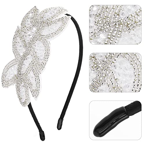 Sibba 2 Pezzi Fascia Copricapo Anni'20 Foglia