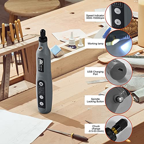 Mini-perceuse électrique rotative sans fil USB pour gravure et polissage
