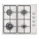 Russell Hobbs RH60GH401SS 4-Burner Stainless Steel Gas Hob, 59 cm