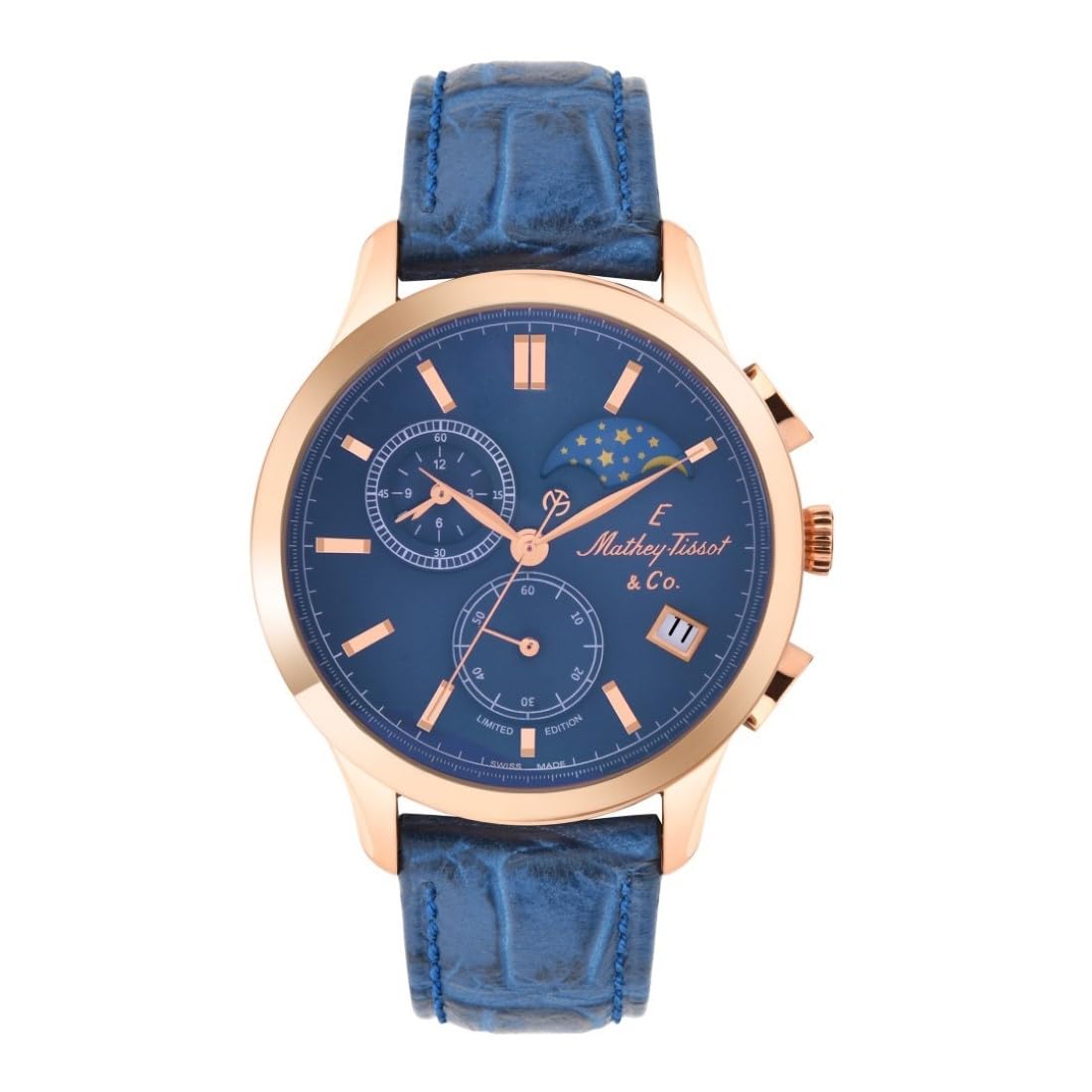 Mathey-Tissot Stainless Steel Edmond G10 Chronograph Quartz Blue Dial Men Watch - H1886Rchpbu, Blue Band (B0CNKQ8K5W) Amazon Price History, Amazon Price Tracker
