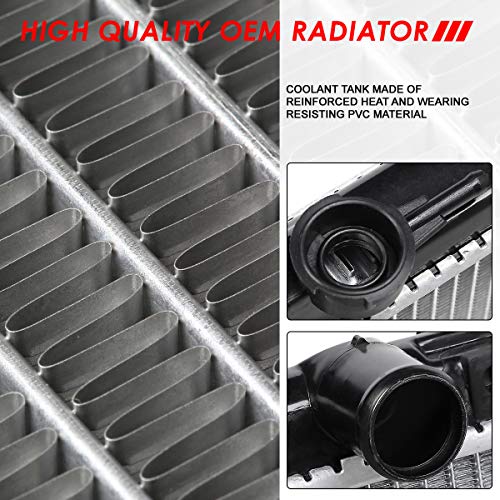 Image of Auto Dynasty Radiator Compatible with 2001-2006 Chrysler Cirrus Sebring Dodge Stratus Mitsubishi Eclipse 2.4L 2.7L AT, DPI 2438 Factory Style 1-Row Cooling Radiator, Aluminum Core