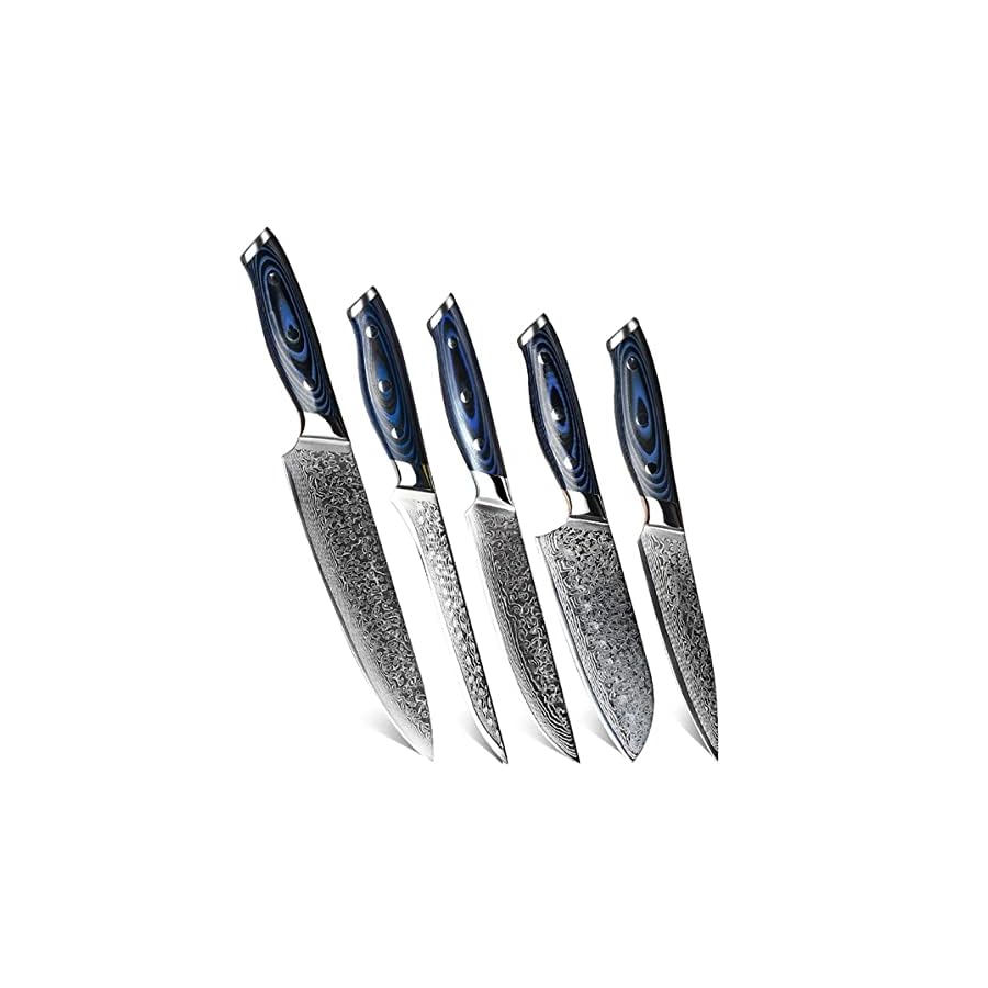 Damascus-Knife-Set-5Pcs-Damascus-Kitchen-Knives-Set-67-Layers-vg10-Japanese-Damascus-Steel-Chef-Santoku-Boning-Utility-Damascus-Knives Damascus Knife Set, 5Pcs Damascus Kitchen Knives Set 67 Layers vg10 Japanese Damascus Steel Chef Santoku Boning Utility Damascus Knives