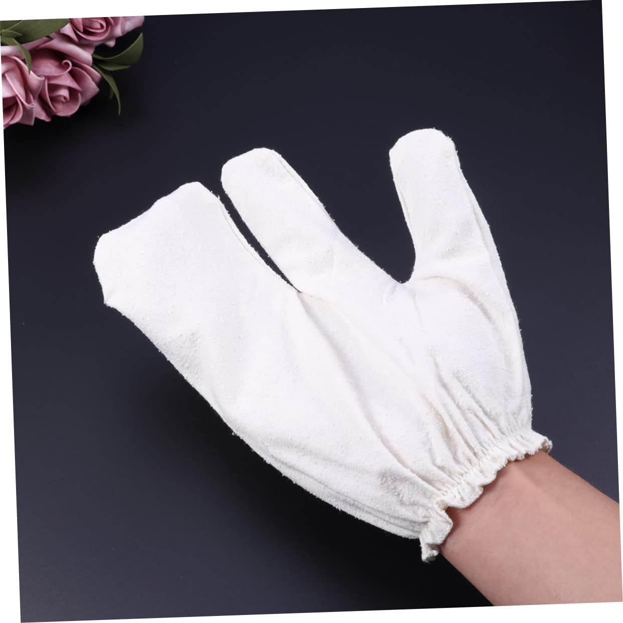 POPETPOP 3pezzi Guanti Da Bagno Seta Per Scrub Esfoliante e Massaggio Mitts Per Rimuove Le Cellule Morte Pelli Lisce e Ringiovanite Per Uso Quotidiano e Relax