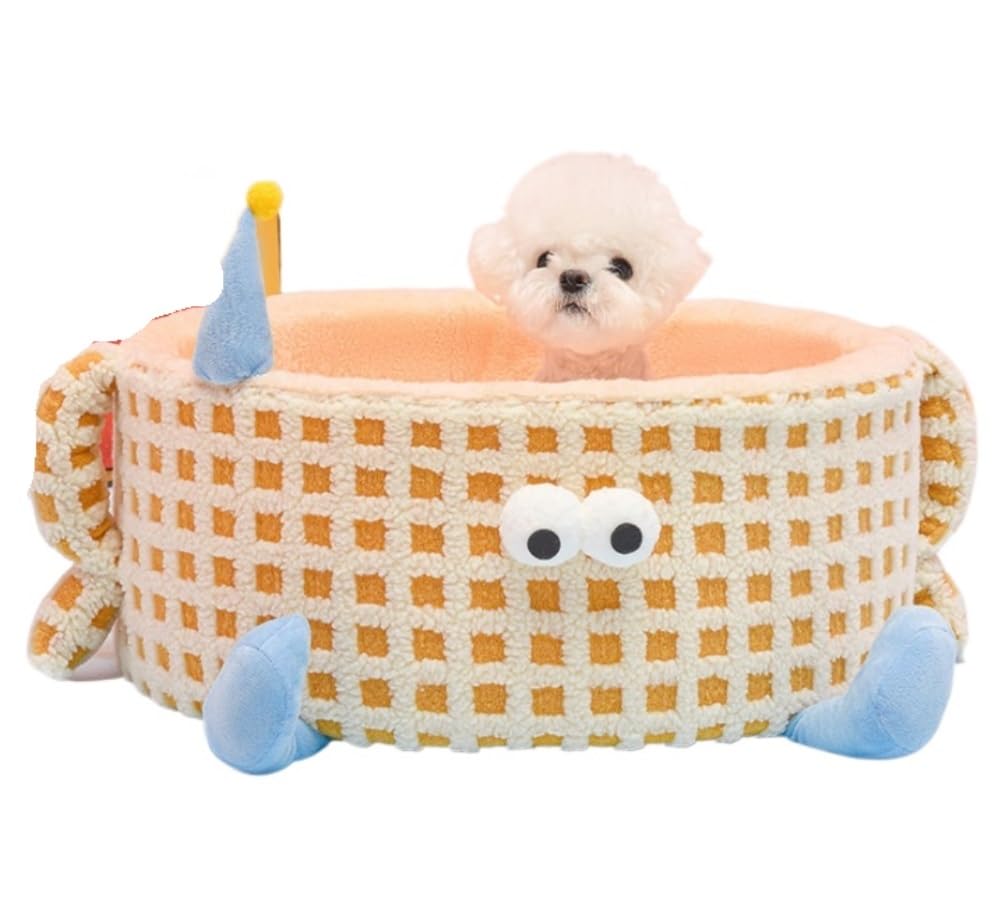 Katzensofa Orthopädisches Haustierbett für große und mittelgroße kleine Hunde, Abnehmbarer und waschbarer Bezug Hundekissen(B,40 * 40 * 18cm)