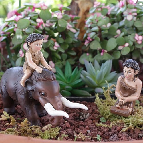 Fairy-Resin-Statues-Miniature-Fairy-Garden-Accessories-Indians-Figure-Primitive-Men-Woolly-Mammoth-Micro-Landscape-Ornaments-Outdoor-Statue Fairy Resin Statues Miniature Fairy Garden Accessories Indians Figure Primitive Men Woolly Mammoth Micro Landscape Ornaments Outdoor Statue
