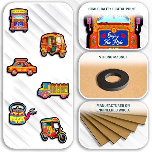 Image of Sehaz Artworks Fridge Decoration Items | Fridge Magnets Refrigerator Stylish | Fridge Magnets Set | Fridge Stickers Refrigerator | Refrigerator Sticker-FM-6-005
