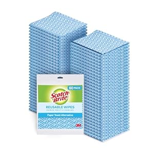 Scotch-Brite High Performance Kitchen Wipes, 5-Wipes/Bag, 12 Bags/Case (60 Wipes Total)