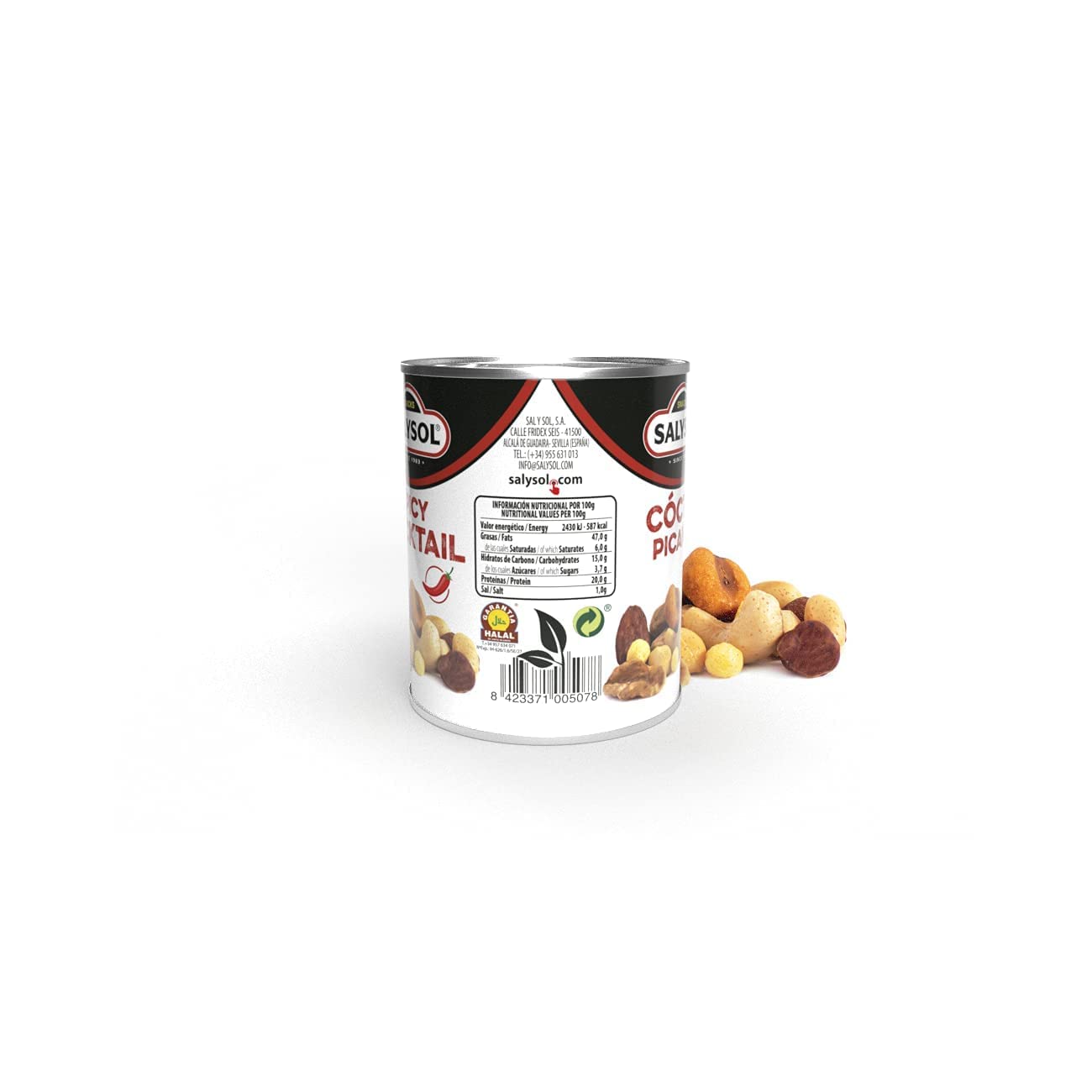 SALYSOL Frutos secos mezcla PICANTE 10x50g Envasados al vacío Mix frutos secos